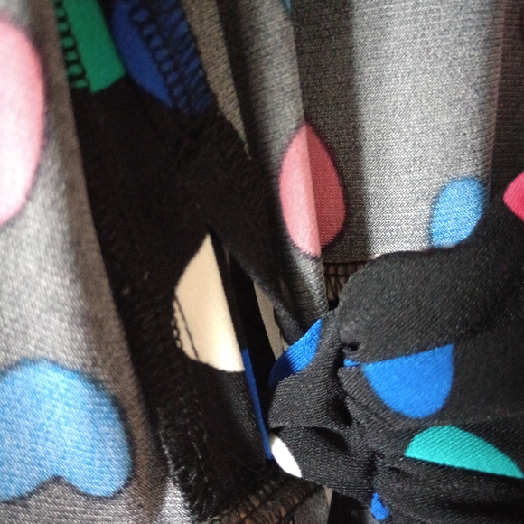 Vicky Tiel Heart Print Multicolor Wrap Dress Size Small - Picture 10 of 12